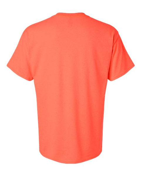 Gildan 5000 — Unisex Heavy Cotton™ T-Shirt — Heather Neon Coral back