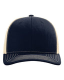 Richardson 112 — Snapback Trucker Cap — Navy/ Khaki front