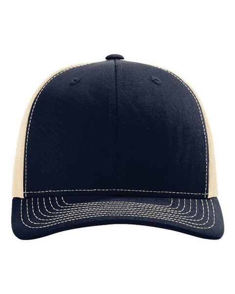 Richardson 112 — Snapback Trucker Cap — Navy/ Khaki front