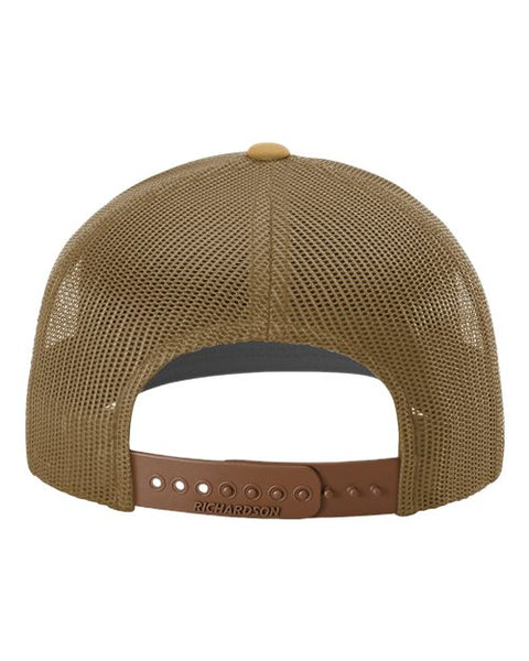 Richardson 112 — Snapback Trucker Cap — Amber Gold back