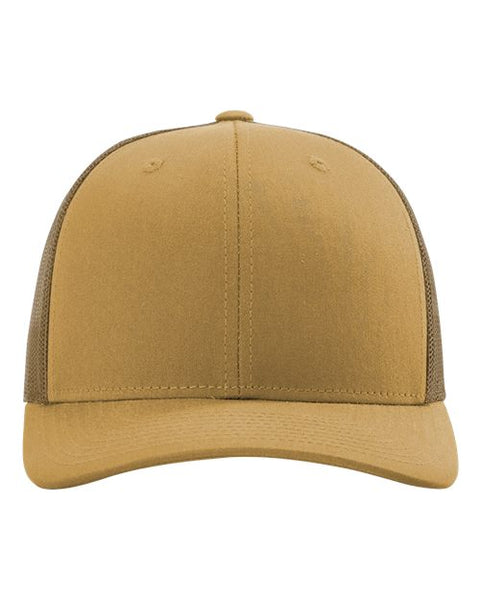 Richardson 112 — Snapback Trucker Cap — Amber Gold front