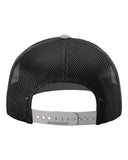 Richardson 112 — Snapback Trucker Cap — Black/ Light Grey CMB back