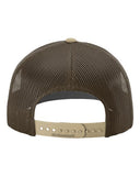 Richardson 112 — Snapback Trucker Cap — Brown/ Khaki CMB back