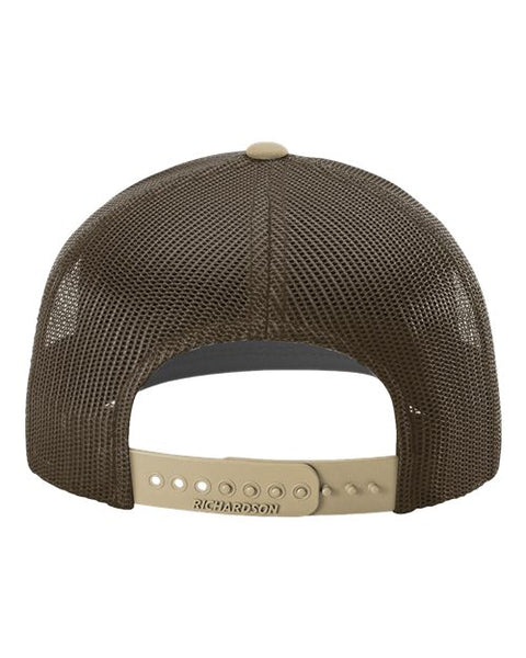 Richardson 112 — Snapback Trucker Cap — Brown/ Khaki CMB back