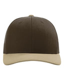Richardson 112 — Snapback Trucker Cap — Brown/ Khaki CMB front