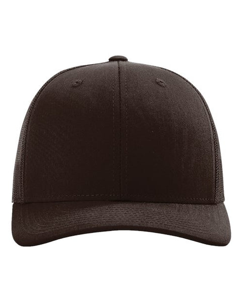 Richardson 112 — Snapback Trucker Cap — Coffee front