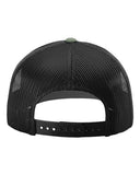 Richardson 112 — Snapback Trucker Cap — Cream/ Black/ Loden Green back