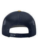 Richardson 112 — Snapback Trucker Cap — Cream/ Navy/ Amber Gold back
