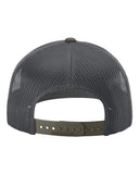 Richardson 112 — Snapback Trucker Cap — Gunmetal/ Chocolate Chip CMB back