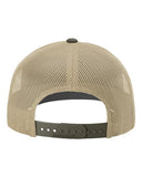 Richardson 112 — Snapback Trucker Cap — Khaki/ Chocolate Chip CMB back