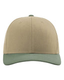 Richardson 112 — Snapback Trucker Cap — Khaki/ Loden Green CMB front
