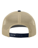 Richardson 112 — Snapback Trucker Cap — Khaki/ Navy CMB back
