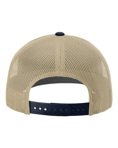 Richardson 112 — Snapback Trucker Cap — Khaki/ Navy CMB back