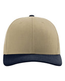 Richardson 112 — Snapback Trucker Cap — Khaki/ Navy CMB front