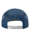 Richardson 112 — Snapback Trucker Cap — Light Blue/ Light Grey CMB back