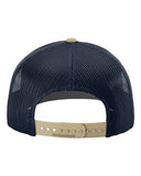 Richardson 112 — Snapback Trucker Cap — Navy/ Khaki CMB back