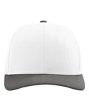 Richardson 112 — Snapback Trucker Cap — White/ Charcoal CMB front