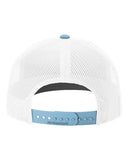 Richardson 112 — Snapback Trucker Cap — White/ Columbia Blue CMB back