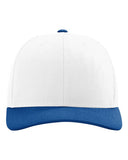 Richardson 112 — Snapback Trucker Cap — White/ Royal CMB front