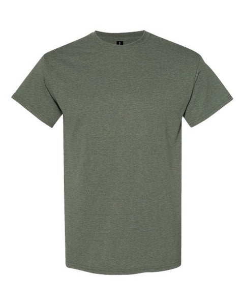 Gildan 5000 — Unisex Heavy Cotton™ T-Shirt — Heather Military Green front