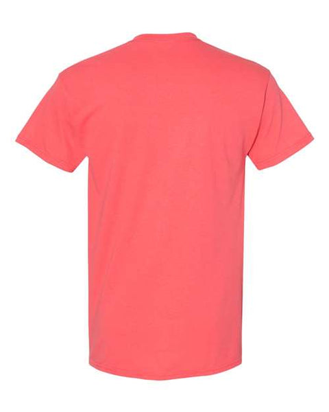 Gildan 5000 — Unisex Heavy Cotton™ T-Shirt — Coral Silk back