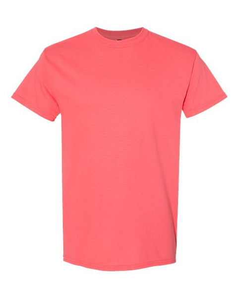 Gildan 5000 — Unisex Heavy Cotton™ T-Shirt — Coral Silk front