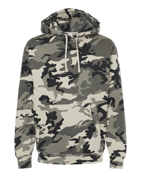 Independent Trading Co. IND4000 — Unisex Heavyweight Hooded Sweatshirt — Snow Camo front