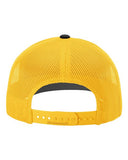 Richardson 112 — Snapback Trucker Cap — Black/ Gold back