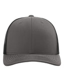 Richardson 112 — Snapback Trucker Cap — Charcoal/ Black front