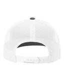 Richardson 112 — Snapback Trucker Cap — Charcoal/ White back
