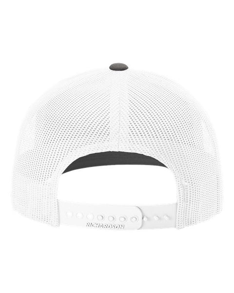Richardson 112 — Snapback Trucker Cap — Charcoal/ White back