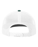 Richardson 112 — Snapback Trucker Cap — Dark Green/ White back
