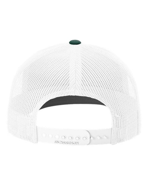 Richardson 112 — Snapback Trucker Cap — Dark Green/ White back