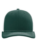 Richardson 112 — Snapback Trucker Cap — Dark Green/ White front