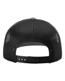 Richardson 112 — Snapback Trucker Cap — Heather Grey/ Black back