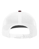 Richardson 112 — Snapback Trucker Cap — Maroon/ White back