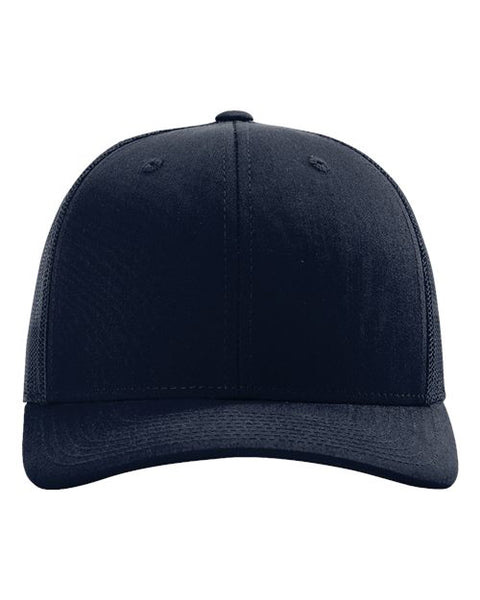 Richardson 112 — Snapback Trucker Cap — Navy front