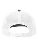 Richardson 112 — Snapback Trucker Cap — Purple/ White back