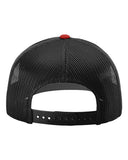 Richardson 112 — Snapback Trucker Cap — Red/ Black back