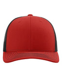 Richardson 112 — Snapback Trucker Cap — Red/ Black front