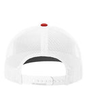 Richardson 112 — Snapback Trucker Cap — Red/ White back