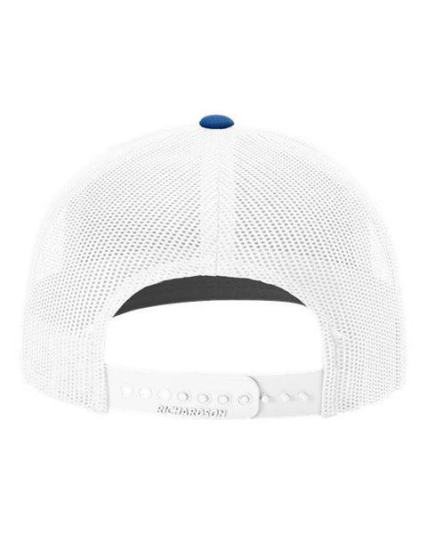 Richardson 112 — Snapback Trucker Cap — Royal/ White back