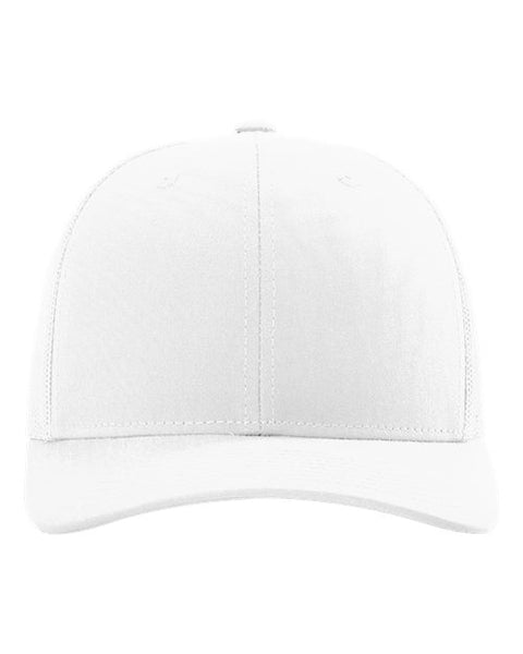 Richardson 112 — Snapback Trucker Cap — White front