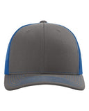 Richardson 112 — Snapback Trucker Cap — Charcoal/ Royal front