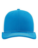 Richardson 112 — Snapback Trucker Cap — Cyan/ White front