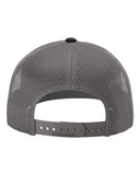 Richardson 112 — Snapback Trucker Cap — Grey/ Charcoal/ Black back