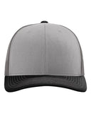 Richardson 112 — Snapback Trucker Cap — Grey/ Charcoal/ Black front