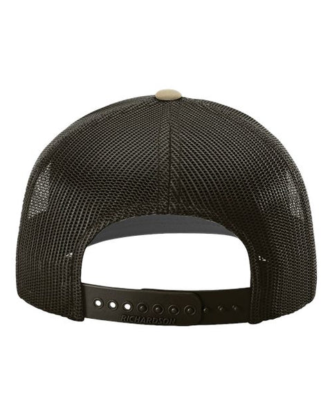 Richardson 112 — Snapback Trucker Cap — Khaki/ Coffee back