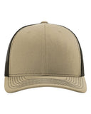 Richardson 112 — Snapback Trucker Cap — Khaki/ Coffee front