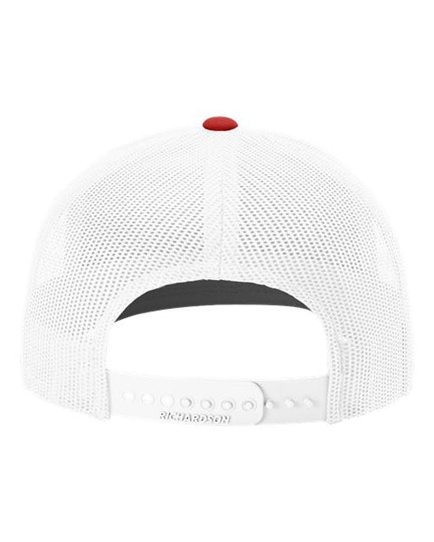 Richardson 112 — Snapback Trucker Cap — Royal/ White/ Red back